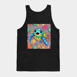 rainbow turtle Tank Top